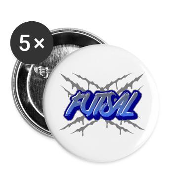 Futsal Street Style Graffiti Design - Buttons small 1''/25 mm (5-pack) - white - Front