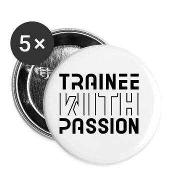 Auszubildender Lehre Lehrling Ausbildung Azubi - Buttons klein 25 mm (5er Pack) - Weiß - Vorne