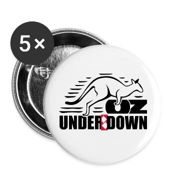 down under - Buttons klein 25 mm (5er Pack) - Weiß - Vorne