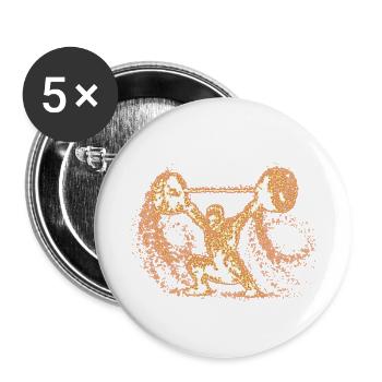 Weightlifting WeightliftEr Athlete - Buttons small 1''/25 mm (5-pack) - white - Front