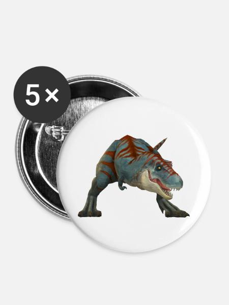 T-Rex - Buttons klein 25 mm (5er Pack) - Weiß
