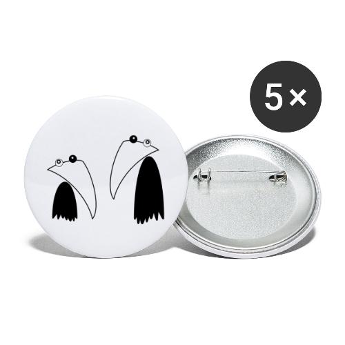 Raving Ravens - black and white 1 - Buttons small 1''/25 mm (5-pack)