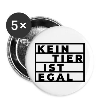 Kein tier ist egal Geschenk Pflanzen Vegan Spruch - Buttons klein 25 mm (5er Pack) - Weiß - Vorne