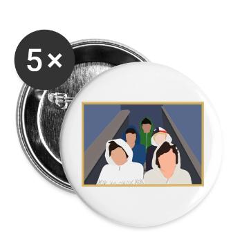 Boys stairs - Buttons small 1''/25 mm (5-pack) - white - Front