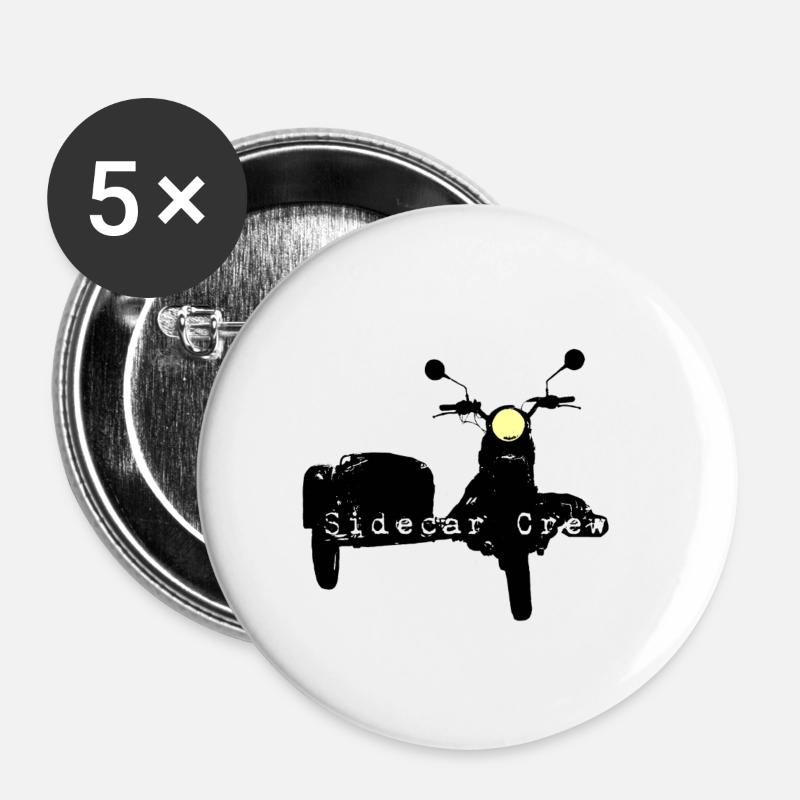 Black Sidecar Crew, the ultimate team - Buttons small 1''/25 mm (5-pack) - white