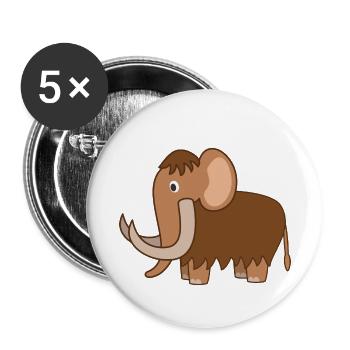 Mammut - Buttons klein 25 mm (5er Pack) - Weiß - Vorne