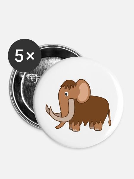 Mammut - Buttons klein 25 mm (5er Pack) - Weiß