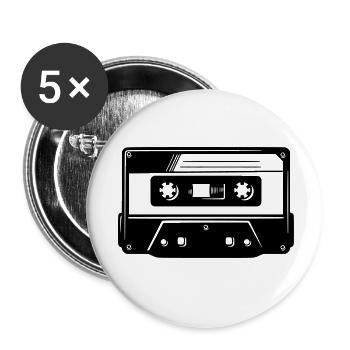 Kassette - Buttons klein 25 mm (5er Pack) - Weiß - Vorne