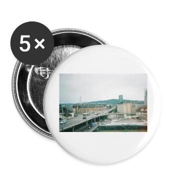Prime Tower Zürich - Buttons klein 25 mm (5er Pack) - Weiß - Vorne