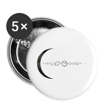Planets - Buttons small 1''/25 mm (5-pack) - white - Front