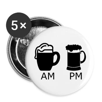 Diving Dive tauchen - Buttons klein 25 mm (5er Pack) - Weiß - Vorne
