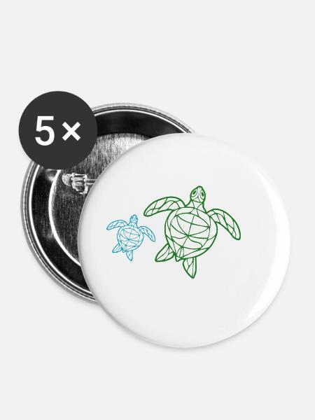 Diving Dive tauchen - Buttons klein 25 mm (5er Pack) - Weiß