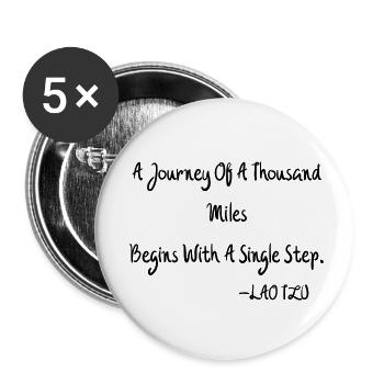 The Journey Of A Thousand Miles Begins With A Sing - Buttons small 1''/25 mm (5-pack) - white - Front