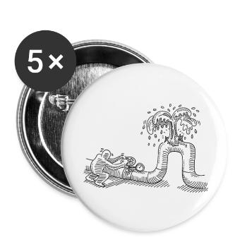 Technician Pipeline Problem Oil Leak Drawing - Buttons small 1''/25 mm (5-pack) - white - Front