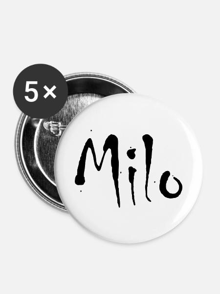 milo - Buttons klein 25 mm (5er Pack) - Weiß