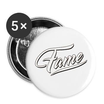 fame fameous famous popular winner known - Buttons small 1''/25 mm (5-pack) - white - Front