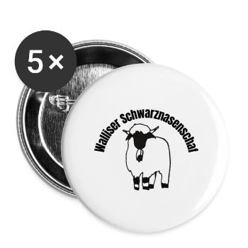 Fanclub Schwarznasenschaf - Buttons klein 25 mm (5er Pack) - Weiß - Vorne