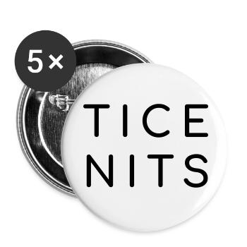 Tice Nits - Nice Tits - Buttons klein 25 mm (5er Pack) - Weiß - Vorne