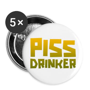 Piss Drinker 11 - Buttons klein 25 mm (5er Pack) - Weiß - Vorne
