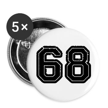 68 - Buttons klein 25 mm (5er Pack) - Weiß - Vorne