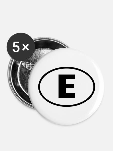 e - Buttons klein 25 mm (5er Pack) - Weiß