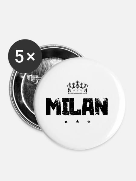 Milan - Buttons klein 25 mm (5er Pack) - Weiß