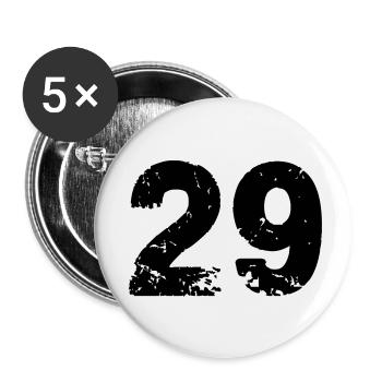 29 - Buttons small 1''/25 mm (5-pack) - white - Front