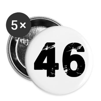 46 - Buttons klein 25 mm (5er Pack) - Weiß - Vorne