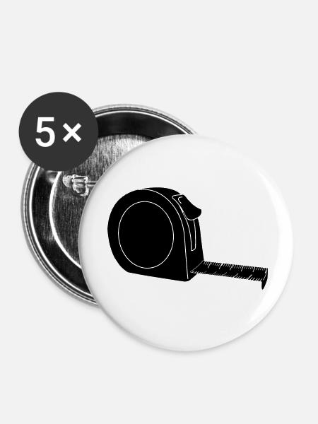 Rollengrößenmessung lind - Buttons klein 25 mm (5er Pack) - Weiß