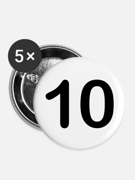 10 - Buttons klein 25 mm (5er Pack) - Weiß