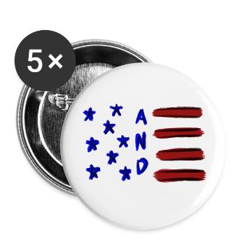 Flag Of Usa - Buttons small 1''/25 mm (5-pack) - white - Front