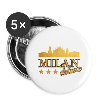 Mailand Milan Italien Stadt Skyline Heimat Liebe - Buttons klein 25 mm (5er Pack) - Weiß - Vorne