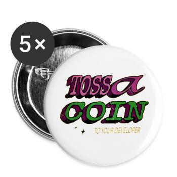 health informatics specialist clothing - Buttons klein 25 mm (5er Pack) - Weiß - Vorne