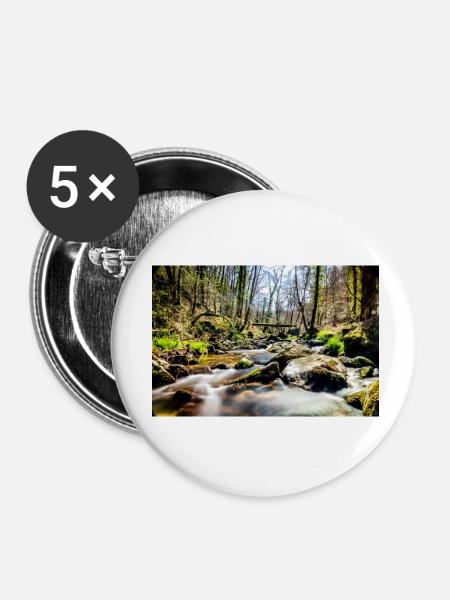 Fluss - Buttons klein 25 mm (5er Pack) - Weiß