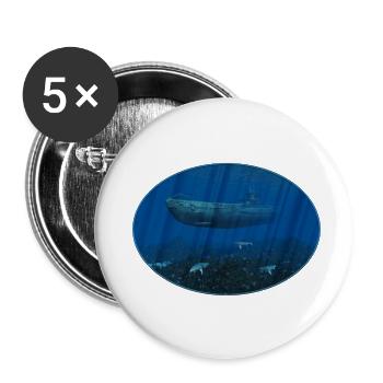 Submarine - Buttons small 1''/25 mm (5-pack) - white - Front