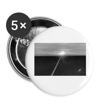 Beach Black and White - Buttons klein 25 mm (5er Pack) - Weiß - Vorne