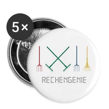 garten schrebergarten erntezeit gartenarbeit - Buttons klein 25 mm (5er Pack) - Weiß - Vorne
