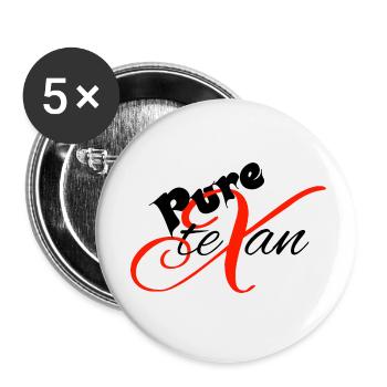 PureTexan - Buttons klein 25 mm (5er Pack) - Weiß - Vorne