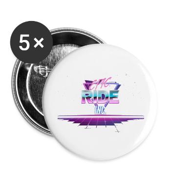 EPIC RIDE INC. - Lot de 5 petits badges (25 mm) - blanc - Devant