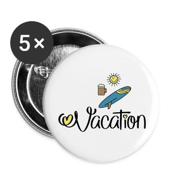 Holidays and celebrations - Buttons small 1''/25 mm (5-pack) - white - Front