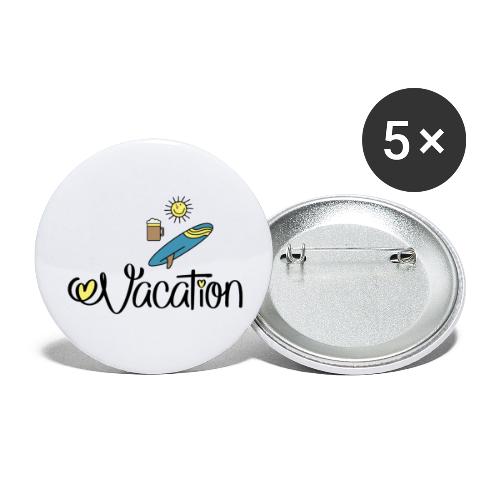 Urlaub und feiern - Buttons klein 25 mm (5er Pack)