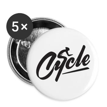 Cycling - Buttons small 1''/25 mm (5-pack) - white - Front