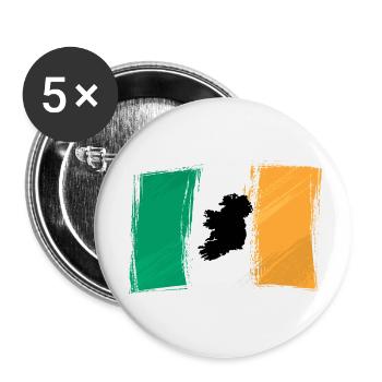 Irland - Buttons klein 25 mm (5er Pack) - Weiß - Vorne