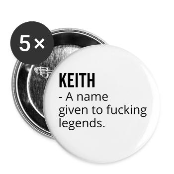 Keith un nom donné à Fucking Legends - Lot de 5 petits badges (25 mm) - blanc - Devant
