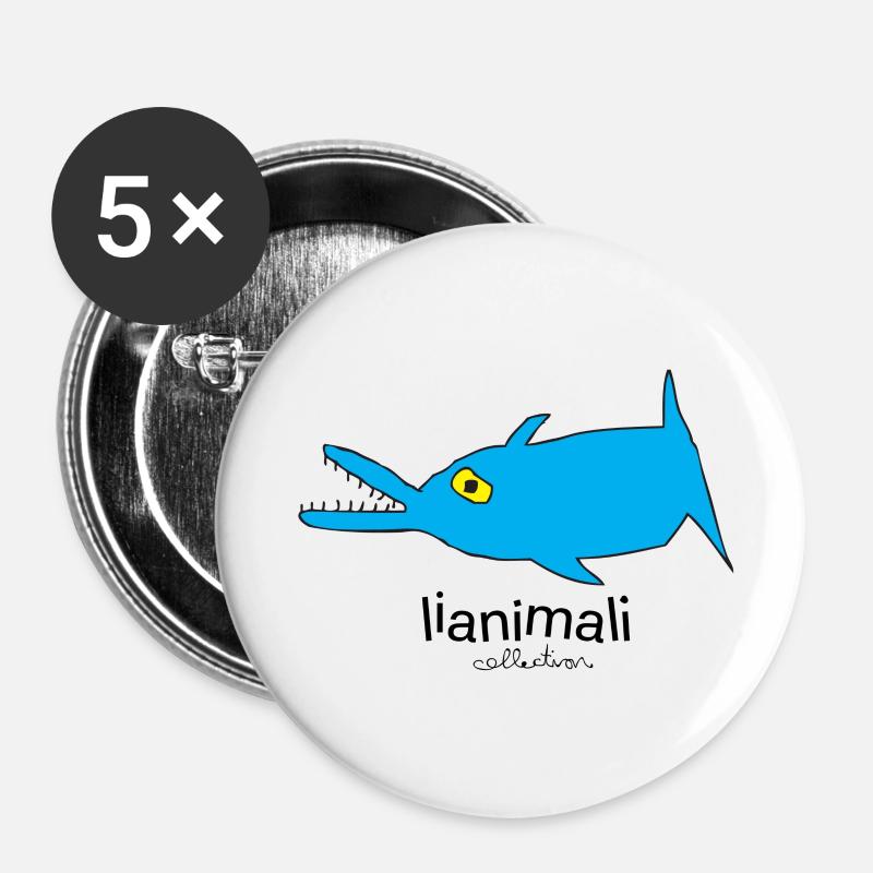 fuffu - Buttons klein 25 mm (5er Pack) - Weiß