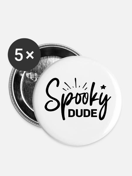 Spooky Dude Halloween - Buttons klein 25 mm (5er Pack) - Weiß