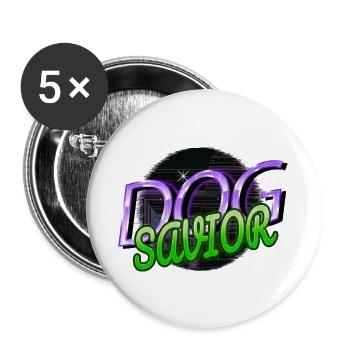 dog lover love against animal cruelty - Buttons small 1''/25 mm (5-pack) - white - Front