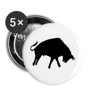 BLACK BULL creation Louis RUNEMBERG © Adagp - Buttons small 1''/25 mm (5-pack) - white - Front