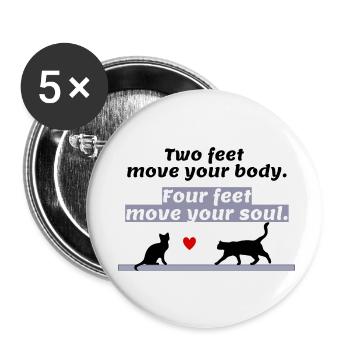 I love clothes / Four feet - Buttons klein 25 mm (5er Pack) - Weiß - Vorne