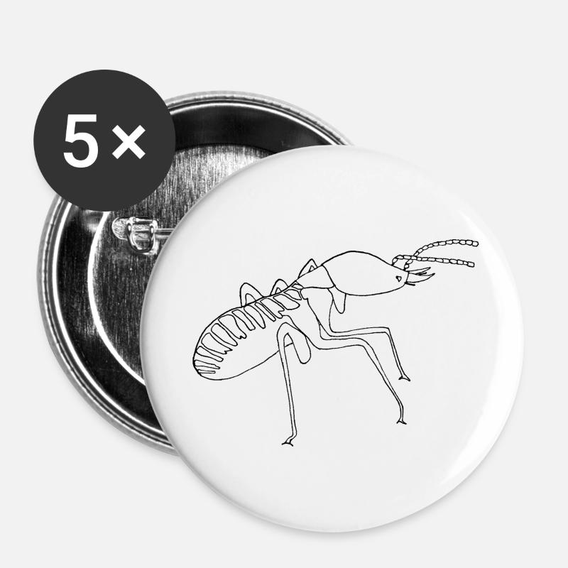 Termite Soldier - Buttons small 1''/25 mm (5-pack) - white